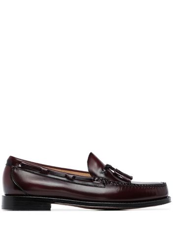 brown Weejun Larkin tassel leather loafers