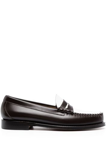 G.H. Bass & Co. Larson two-tone leather loafers - Marrone