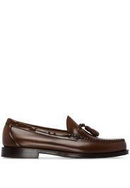 brown weejuns larkin tassel loafers