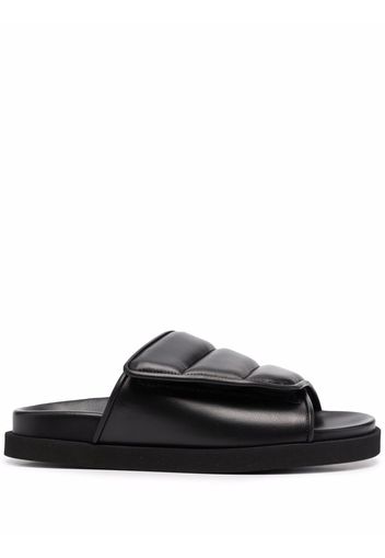 GIABORGHINI padded-strap open-toe slides - Nero