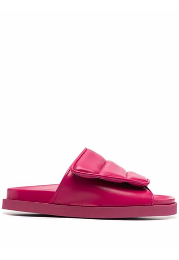 GIABORGHINI open-toe quilted slides - Rosa