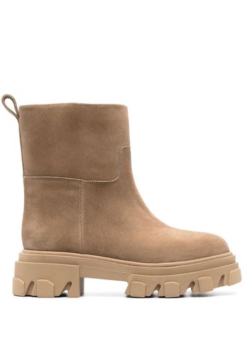 GIABORGHINI Tubular suede ankle boots - Toni neutri