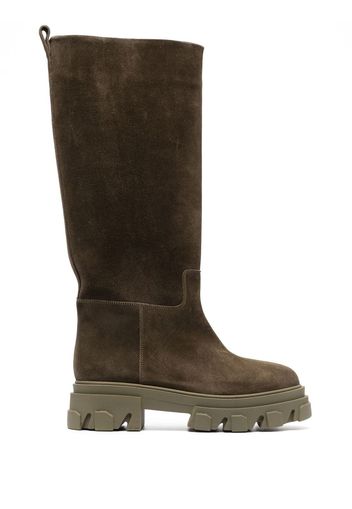 GIABORGHINI knee-length suede boots - Verde