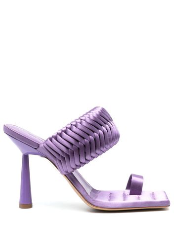 GIABORGHINI 110 mm woven square-toe sandals - Viola