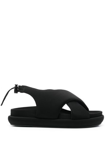 GIABORGHINI padded-design chunky sandals - Nero