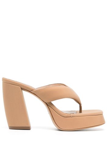 GIABORGHINI thong-strap 110mm sandals - Toni neutri