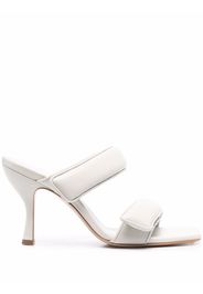 GIABORGHINI double-strap leather mules - Grigio