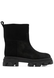 GIABORGHINI lug-sole suede ankle boots - Nero