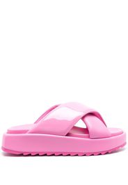 GIABORGHINI crossover-strap slides - Rosa