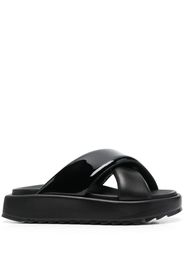 GIABORGHINI crossover-strap slides - Nero