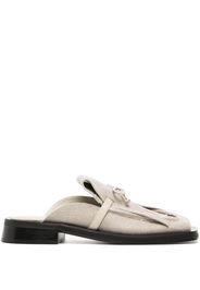 GIABORGHINI GIA/RHW Rosie 40 linen mules - Toni neutri