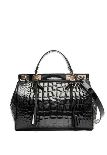 Giambattista Valli Borsa tote con effetto coccodrillo - Nero