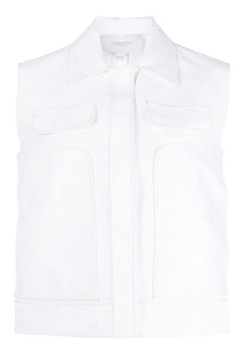 Giambattista Valli Camicia smanicata con ricamo - Bianco