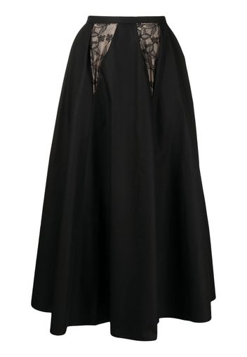 Giambattista Valli lace-detail high-waist skirt - Nero