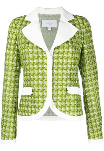 Giambattista Valli open-knit single-breasted blazer - Verde