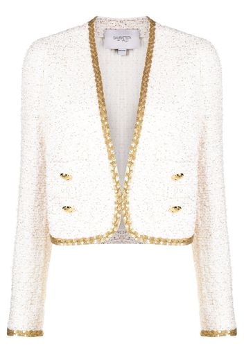 Giambattista Valli cropped tweed jacket - Bianco