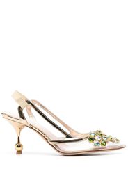 Giambattista Valli Pumps con cristalli 80mm - Oro