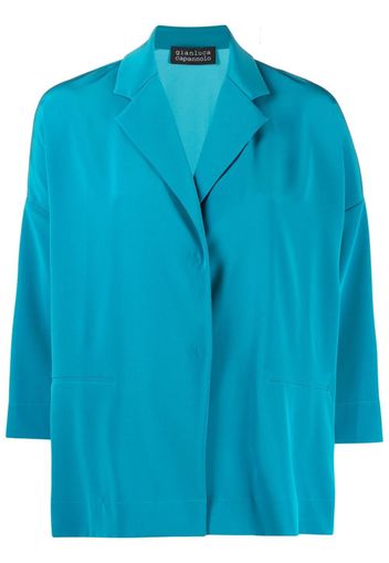 Gianluca Capannolo three-quarter sleeve shirt dress - Blu