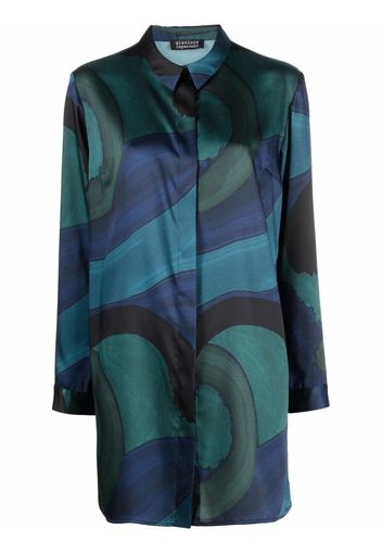 Gianluca Capannolo colour-block shirt dress - Verde