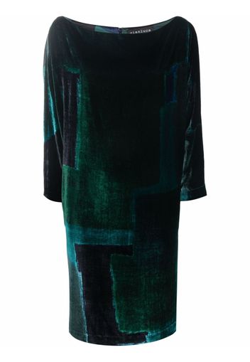 Gianluca Capannolo velvet-effect wide-neck dress - Verde