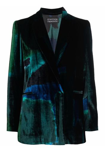 Gianluca Capannolo single-breasted velvet blazer - Verde