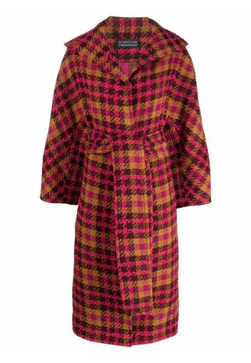 Gianluca Capannolo Nicole checked trench coat - Rosa