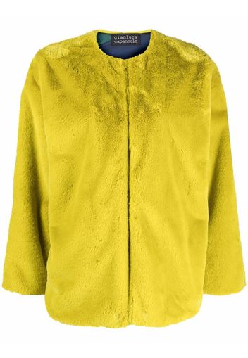 Gianluca Capannolo faux-fur cropped jacket - Verde