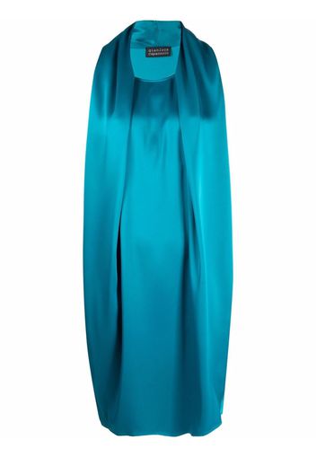 Gianluca Capannolo satin-finish halterneck dress - Blu