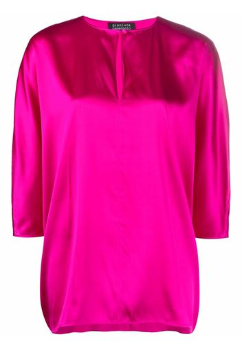 Gianluca Capannolo satin-finish blouse - Rosa