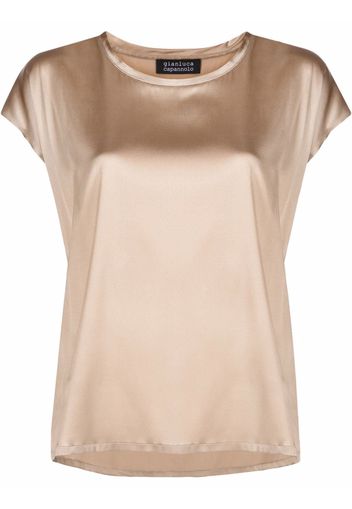 Gianluca Capannolo satin-finish short-sleeve T-shirt - Toni neutri