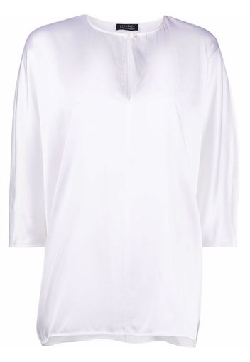 Gianluca Capannolo slit-detail draped blouse - Bianco