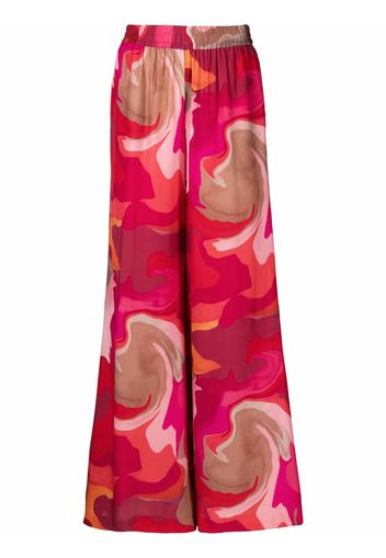 Gianluca Capannolo graphic-print palazzo trousers - Rosa