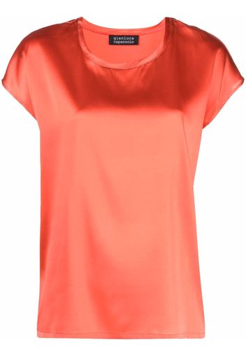 Gianluca Capannolo satin-finish short-sleeve T-shirt - Arancione