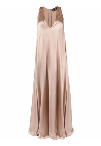 Gianluca Capannolo Helen V-neck sleeveless maxi dress - Oro