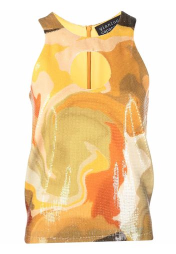 Gianluca Capannolo Twiggy graphic-print tank top - Giallo