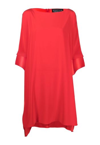 Gianluca Capannolo asymmetric boat-neck dress - Rosso