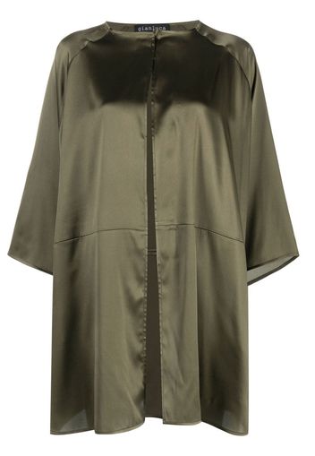 Gianluca Capannolo satin-finish lightweight coat - Verde