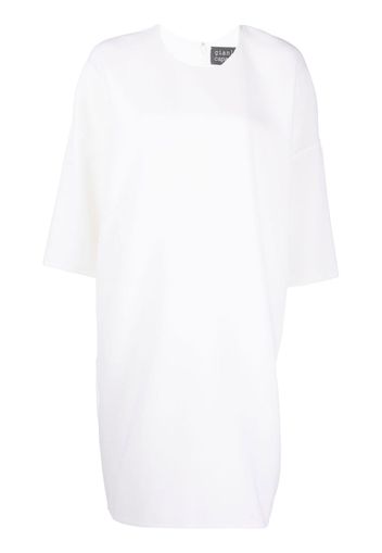 Gianluca Capannolo Anne three-quarter sleeve wool dress - Bianco