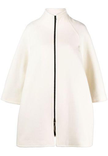 Gianluca Capannolo zipped high-neck felted coat - Bianco