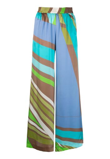 Gianluca Capannolo wide-leg silk trousers - Marrone