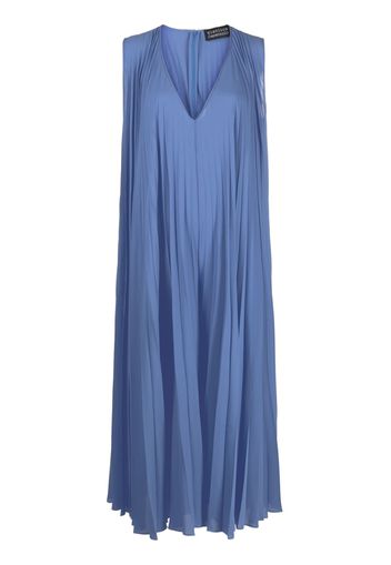 Gianluca Capannolo sleeveless pleated maxi dress - Blu