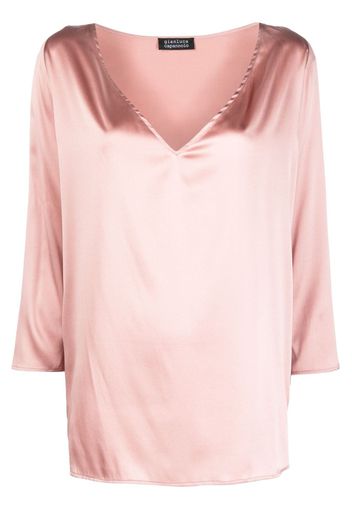 Gianluca Capannolo Blusa Nathalie con scollo a V - Rosa