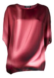 Gianluca Capannolo Iris abstract-pattern silk blouse - Rosso
