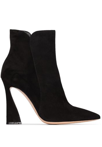 black Aura 105 suede ankle boots