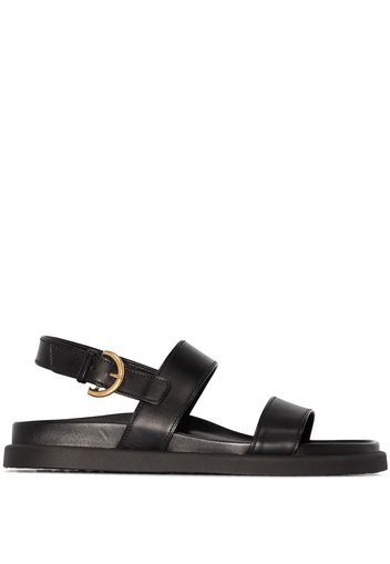 Gianvito Rossi Bilbao buckle-strap flat sandals - Nero