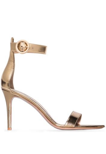 Gianvito Rossi Portofino 85mm leather sandals - Oro