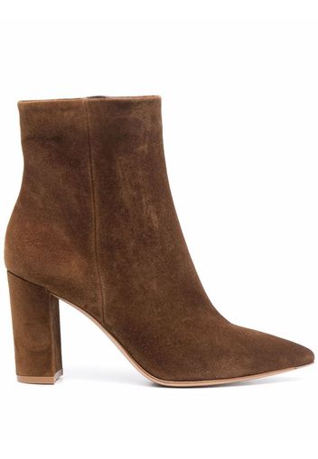 Gianvito Rossi Piper 85mm suede boots - Marrone