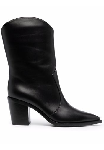 Gianvito Rossi pointed leather boots - Nero