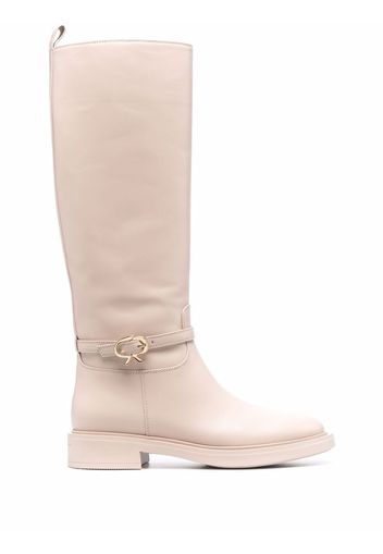 Gianvito Rossi buckle-fastening leather boots - Toni neutri