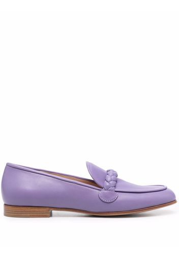 Gianvito Rossi Belem braided loafers - Viola